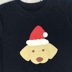 Puppy Santa Hat Christmas Shirt